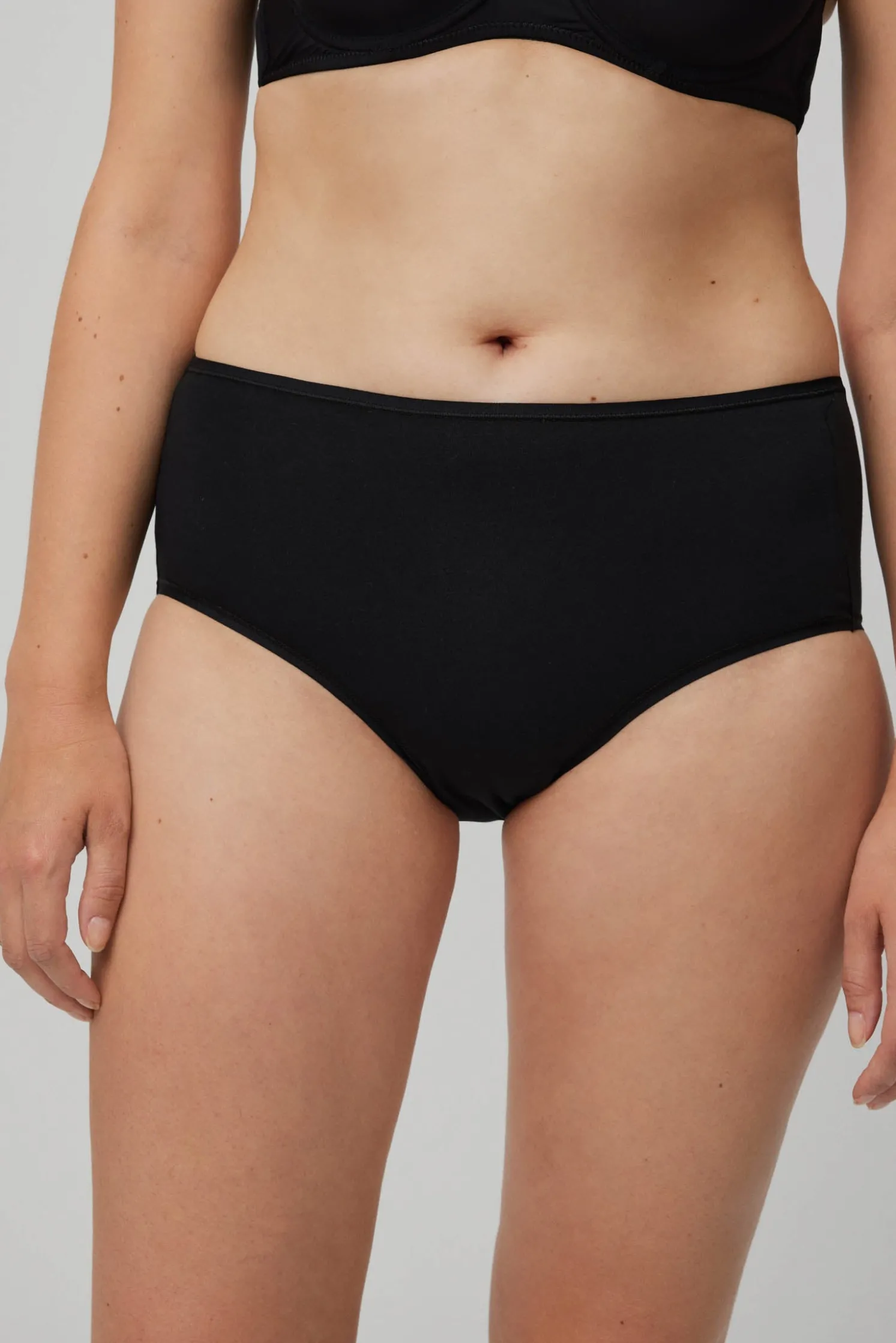 Pack de 2 bragas altas básicas algodón negro