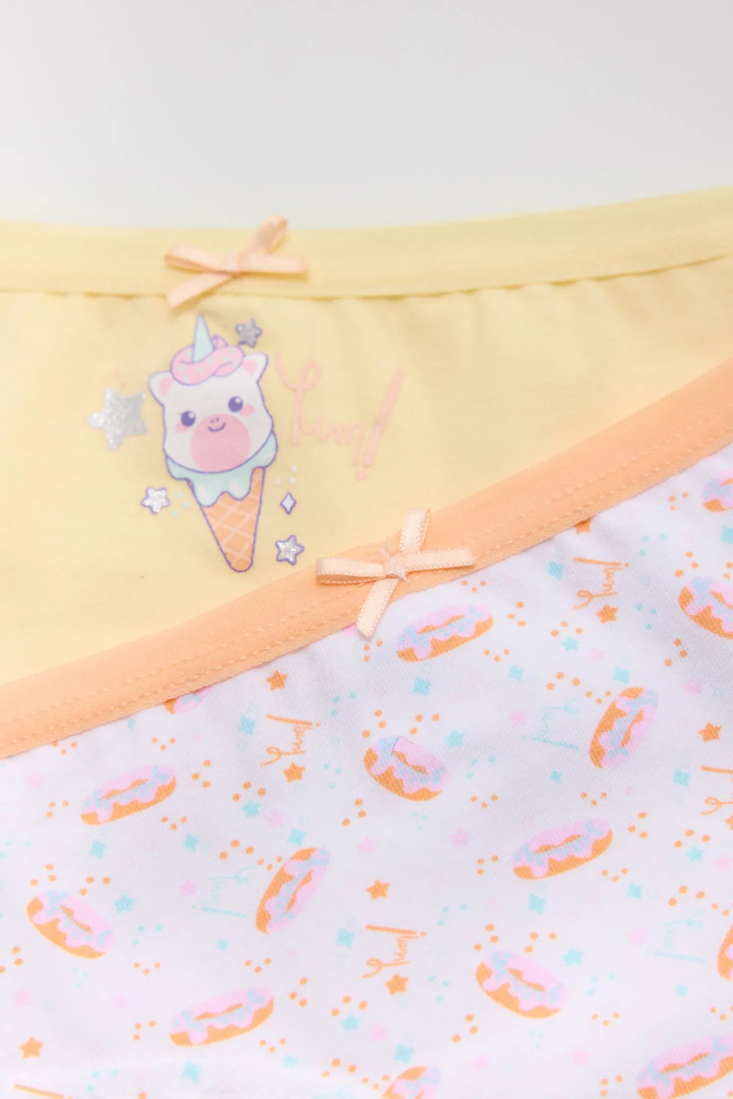 Pack de 2 bragas hipster infantiles estampado comida