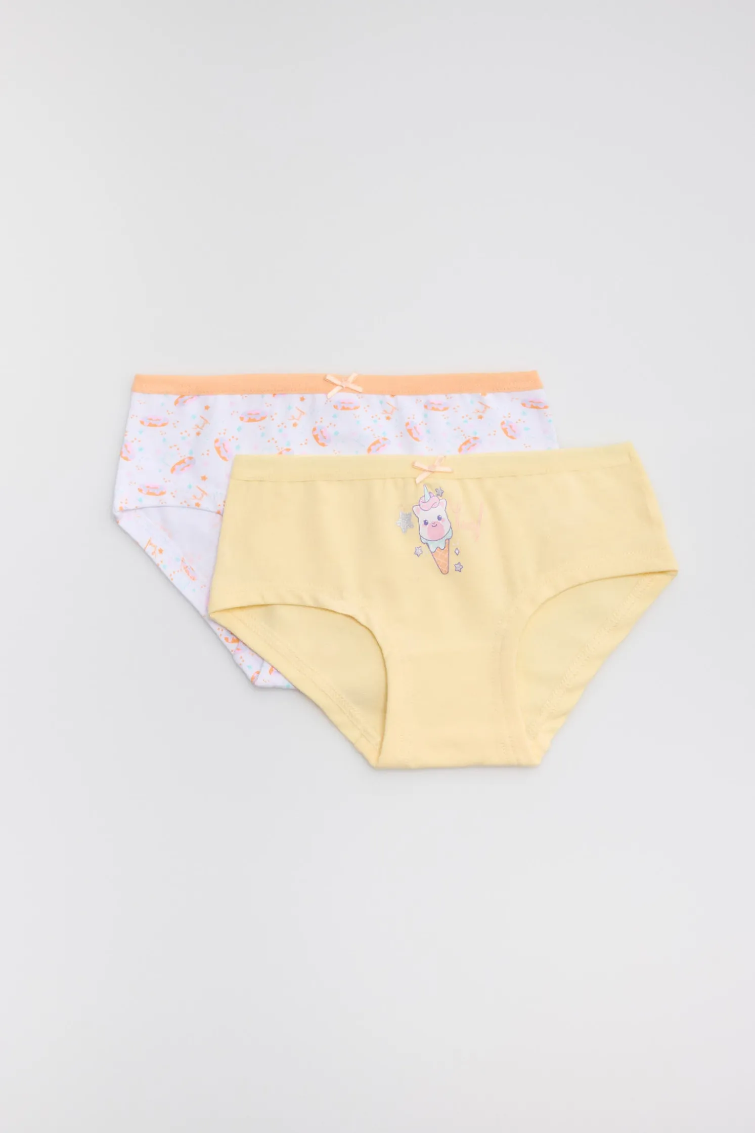 Pack de 2 bragas hipster infantiles estampado comida