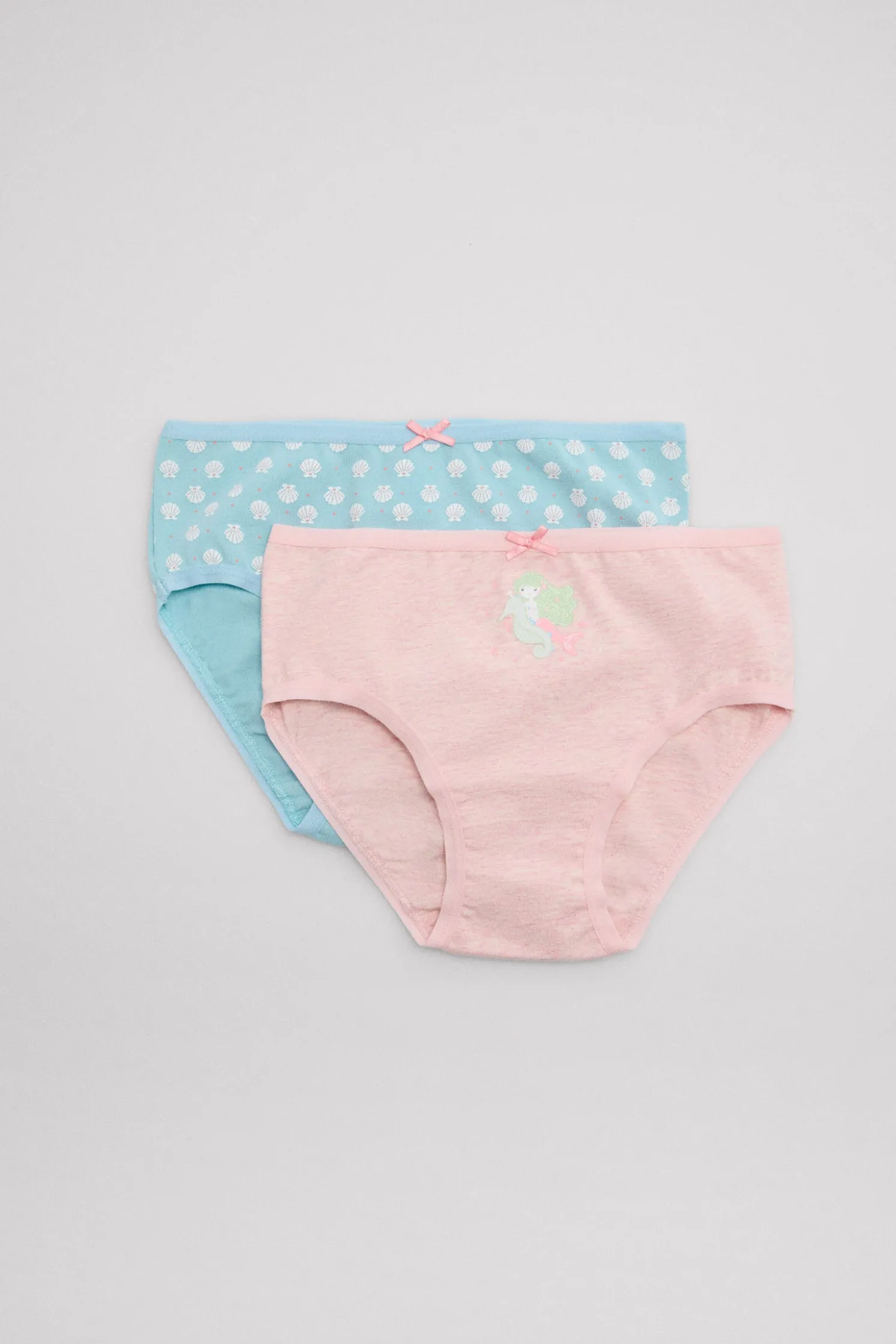 Pack de 2 bragas infantiles estampadas sirena