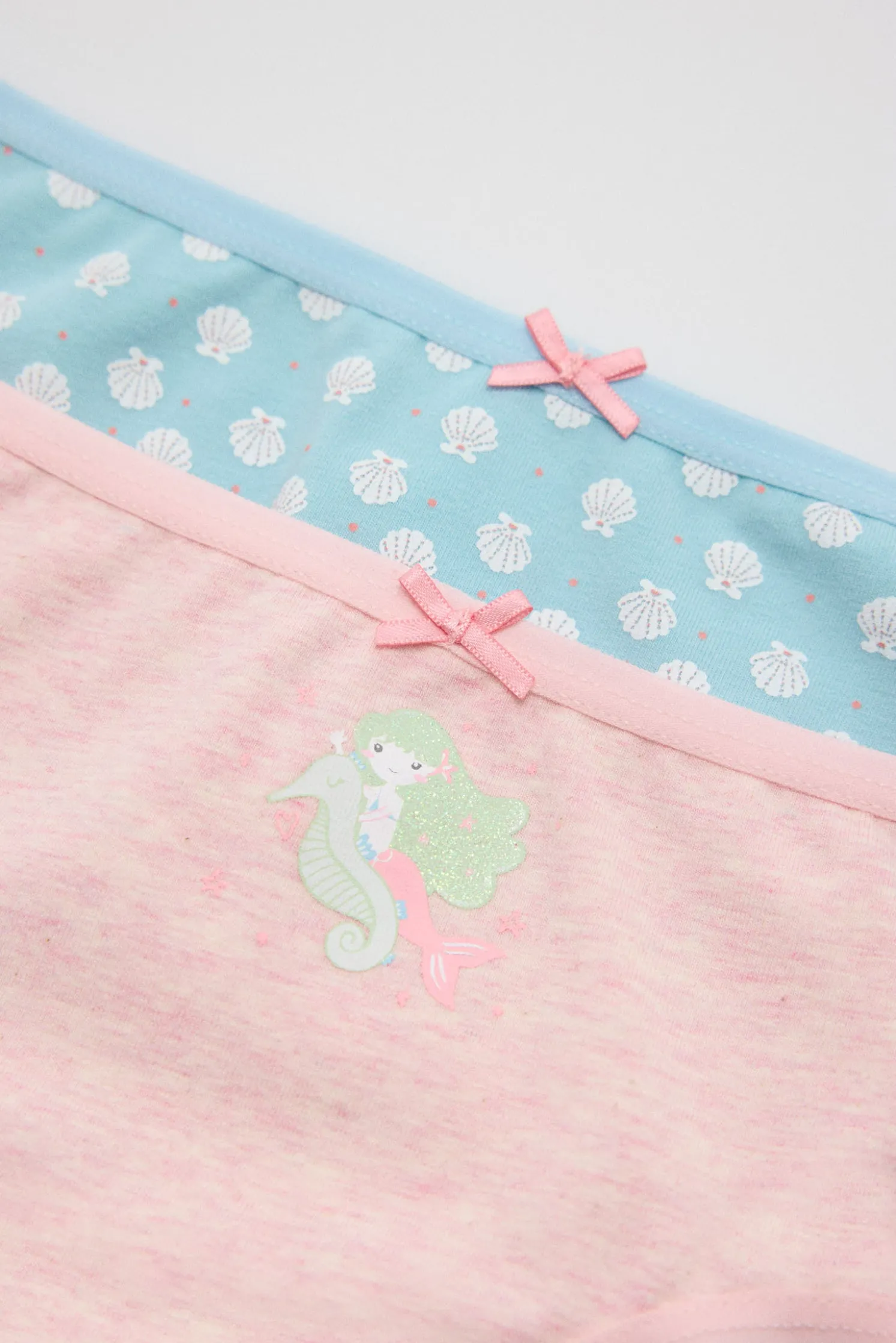 Pack de 2 bragas infantiles estampadas sirena