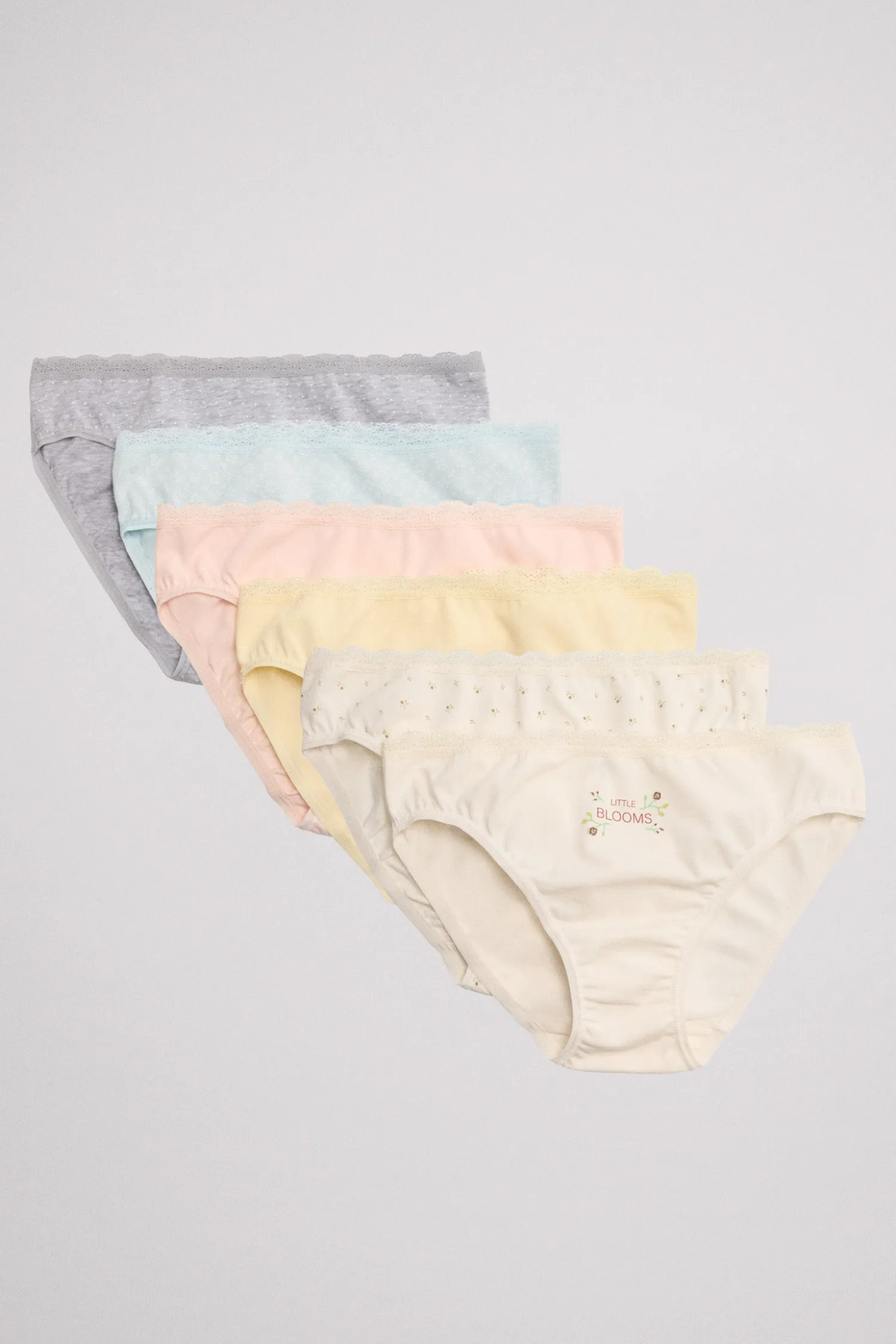Pack de 6 bragas juveniles estampadas Little Blooms