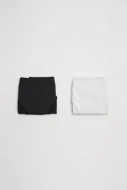 Pack de 2 bragas juveniles negro y gris
