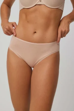 Pack de 2 bragas midi básicas algodón nude