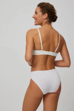 Pack de 2 bragas midi básicas algodón blanco
