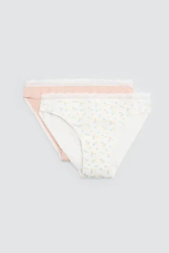 Pack de 2 bragas mini estampadas pastel tonos rosa