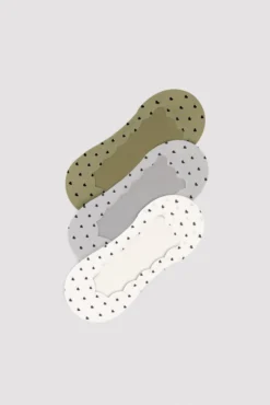 Pack de 3 calcetines pinkies elásticos estampados corazones