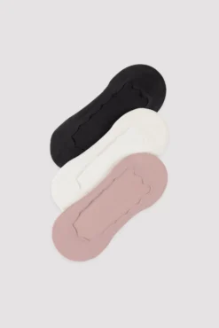 Pack de 3 calcetines pinkies elásticos colores lisos