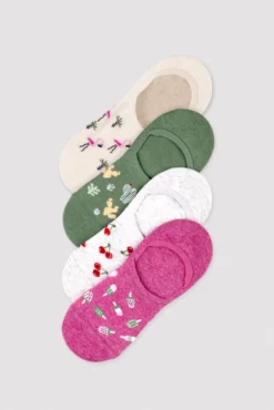 Pack de 4 calcetines pinkies estampados verano