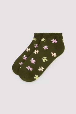 Pack de 4 calcetines tobilleros estampados con ribete