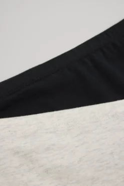 Pack de 2 culottes juveniles negro y gris