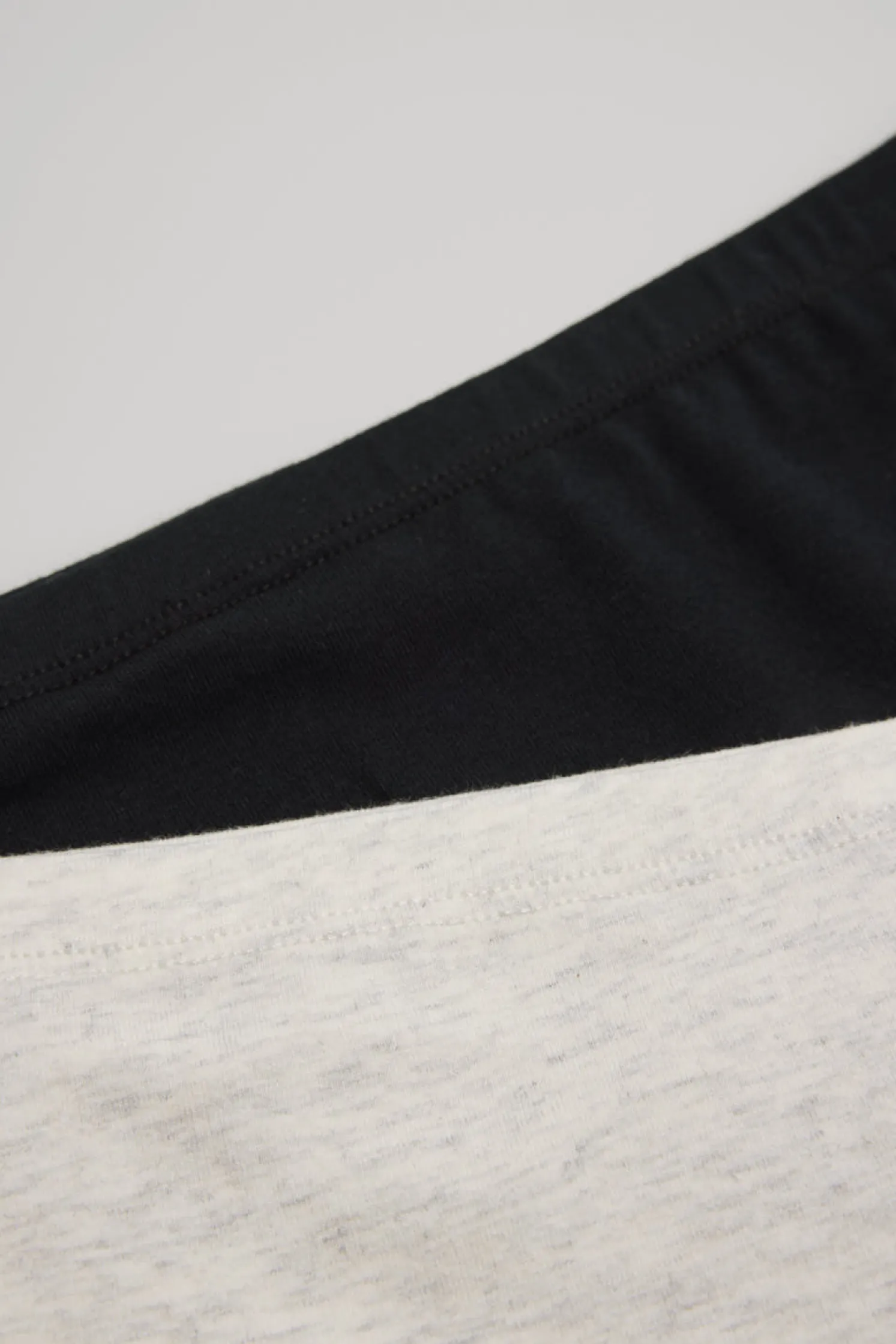 Pack de 2 culottes juveniles negro y gris