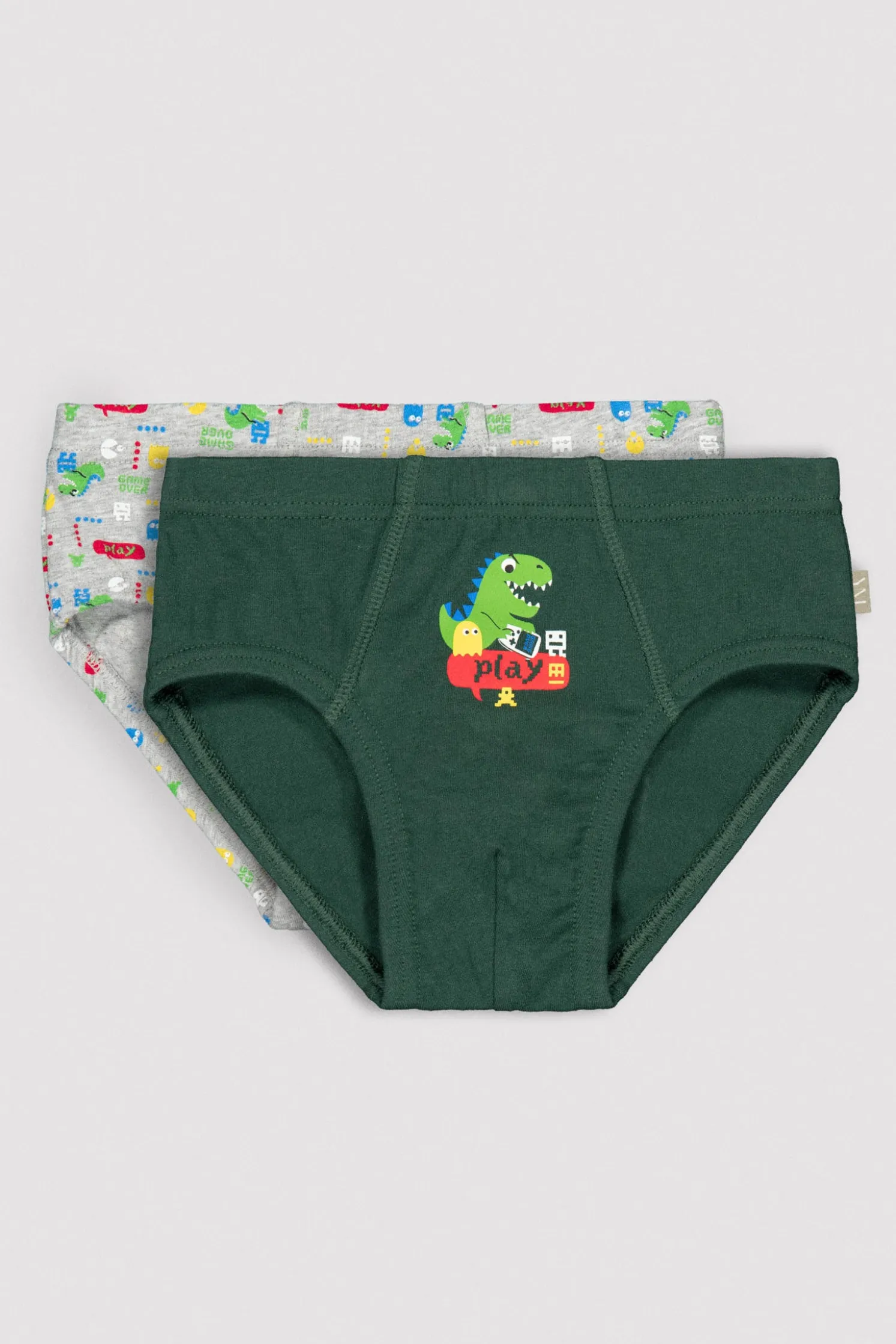 Pack de 2 slips infantiles estampado dinosaurios