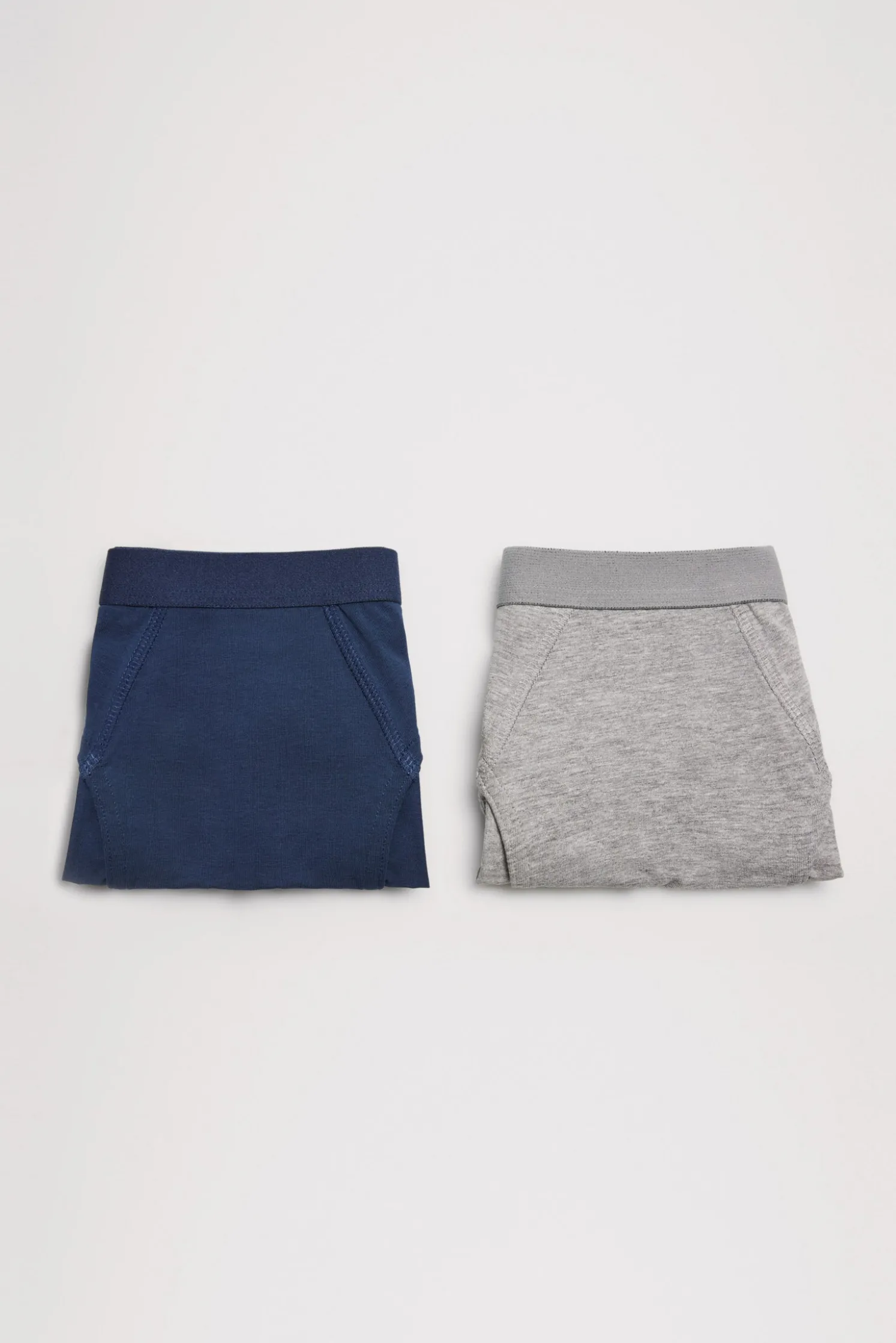 Pack de 2 slips juveniles algodón marino y gris