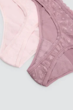 Pack de 2 tangas estampados tonos rosas