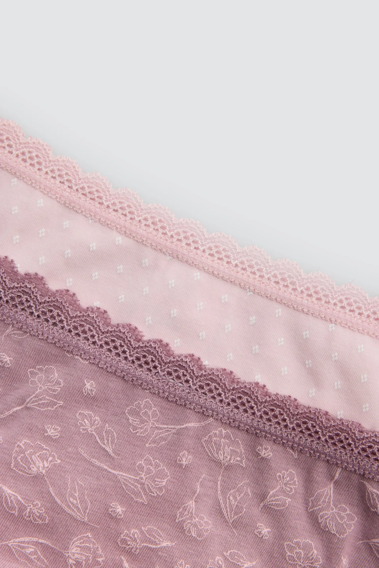 Pack de 2 tangas estampados tonos rosas