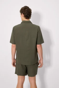 Pantalón corto algodón verde botella