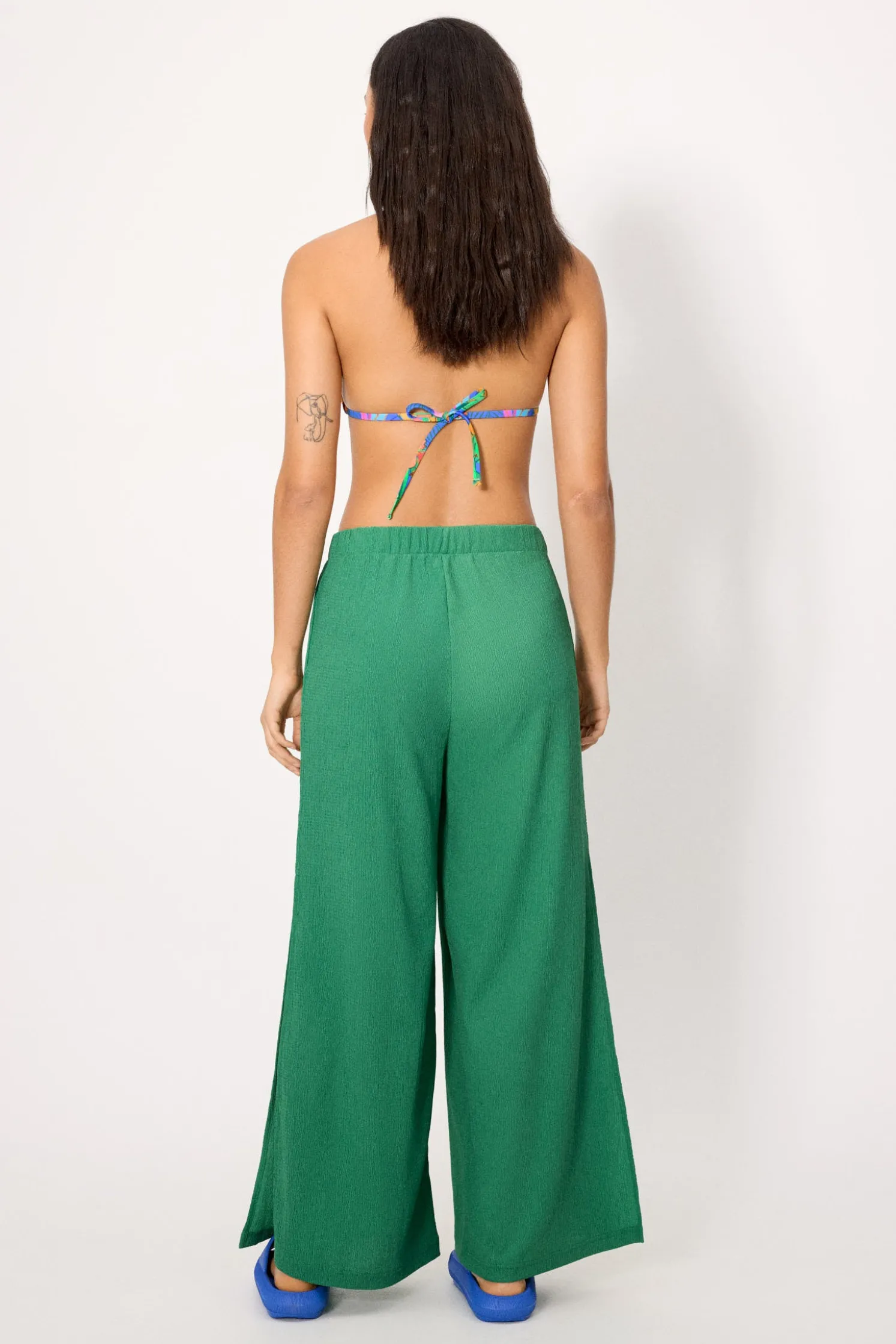 Pantalón largo ligero verde