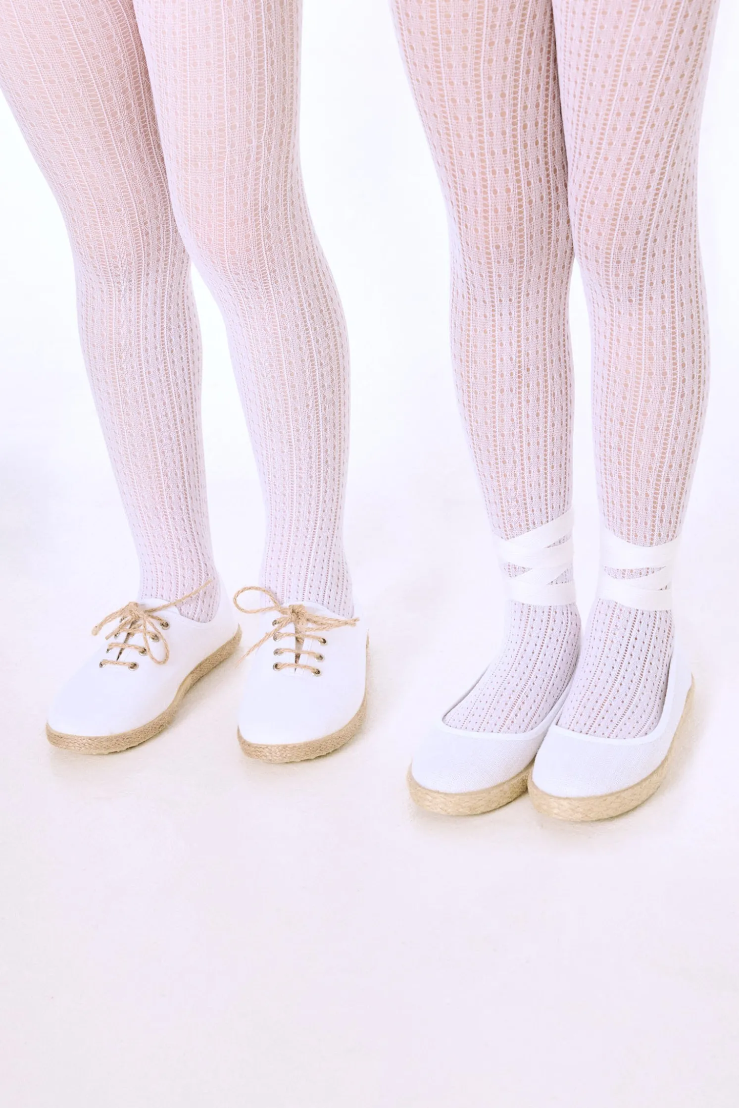 Panty infantil calado blanco