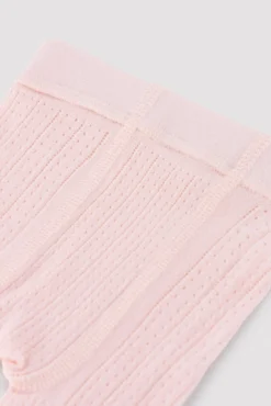 Panty infantil calado rosa
