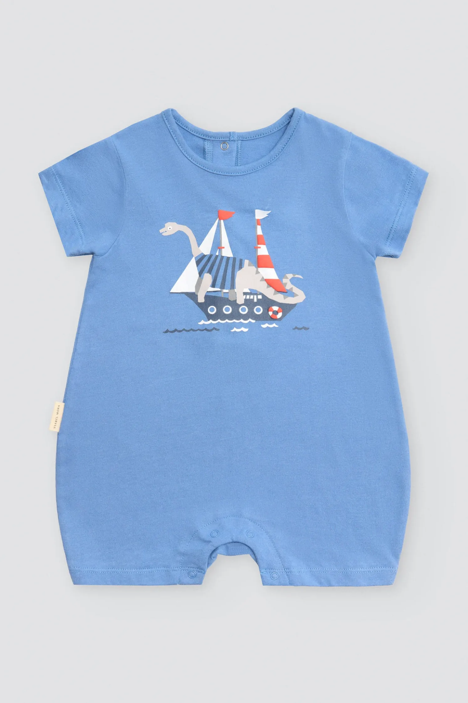 Pelele bebé manga corta estampado barco