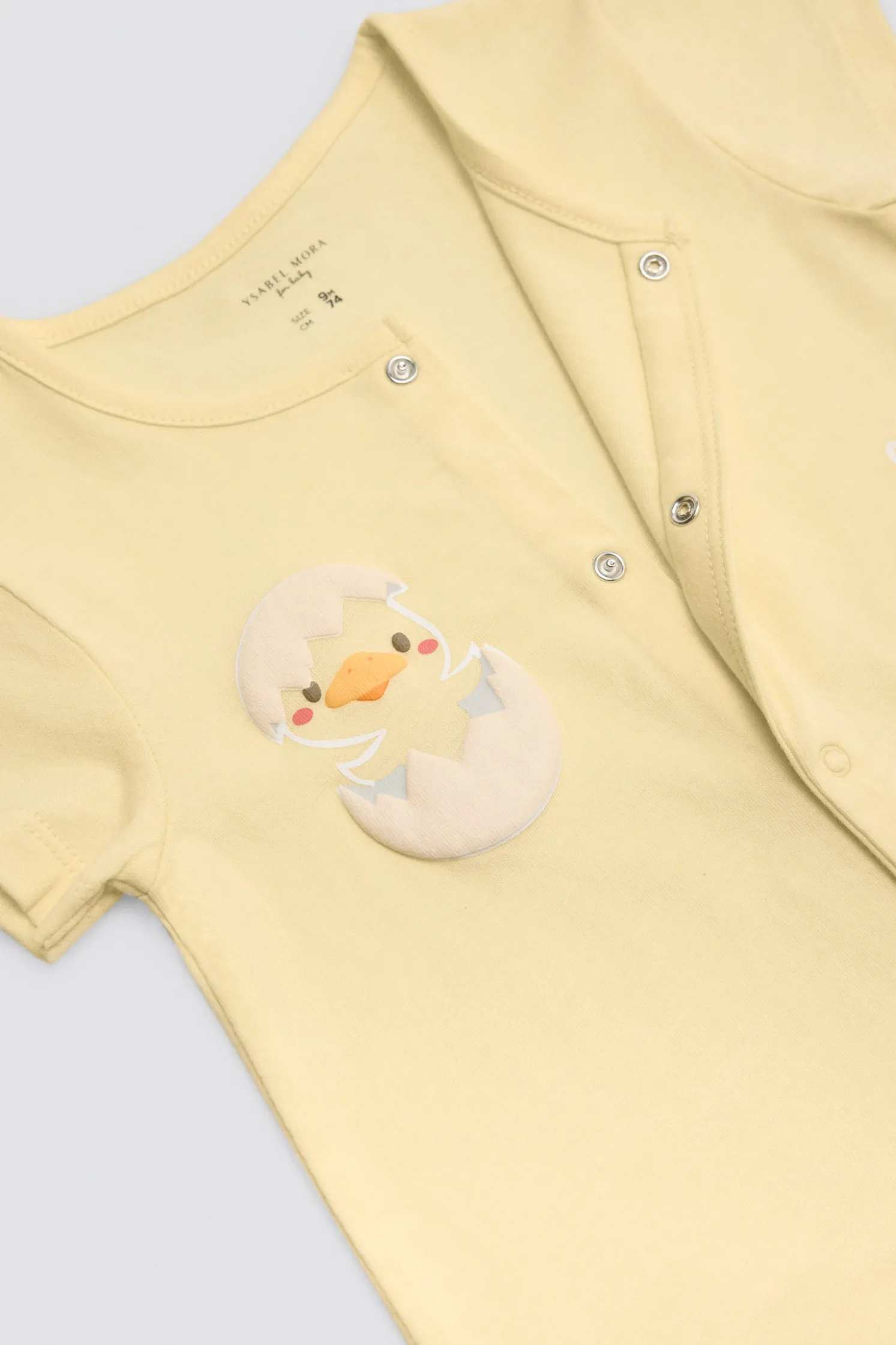 Pelele bebé manga corta estampado patos