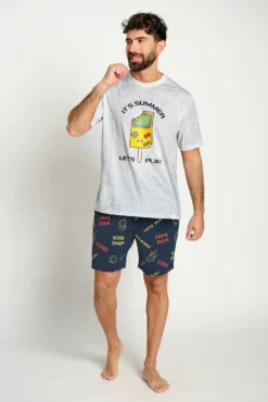 Pijama hombre corto algodón Gamer | MUYDEMI