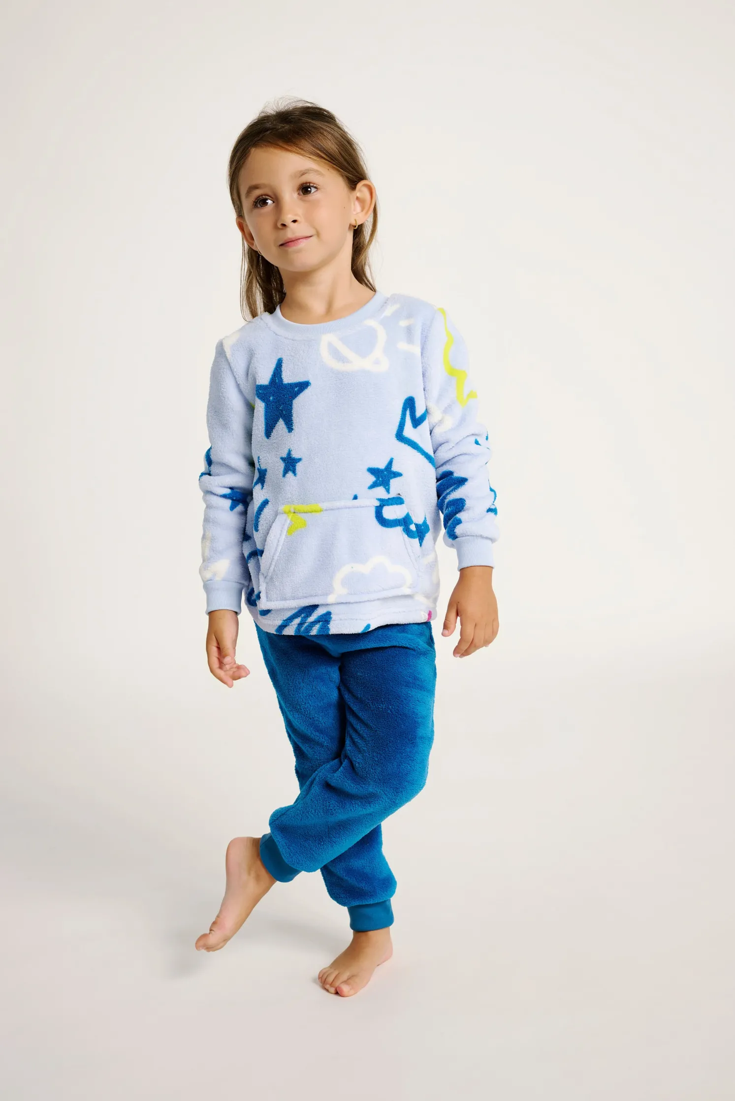 Pijama infantil 2-8 años estampado azul | MUYDEMI