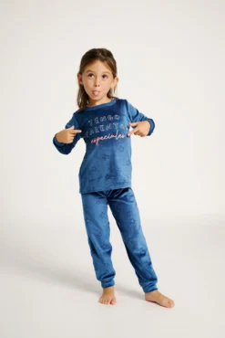 Pijama infantil 2-8 años terciopelo estrellas | MUYDEMI