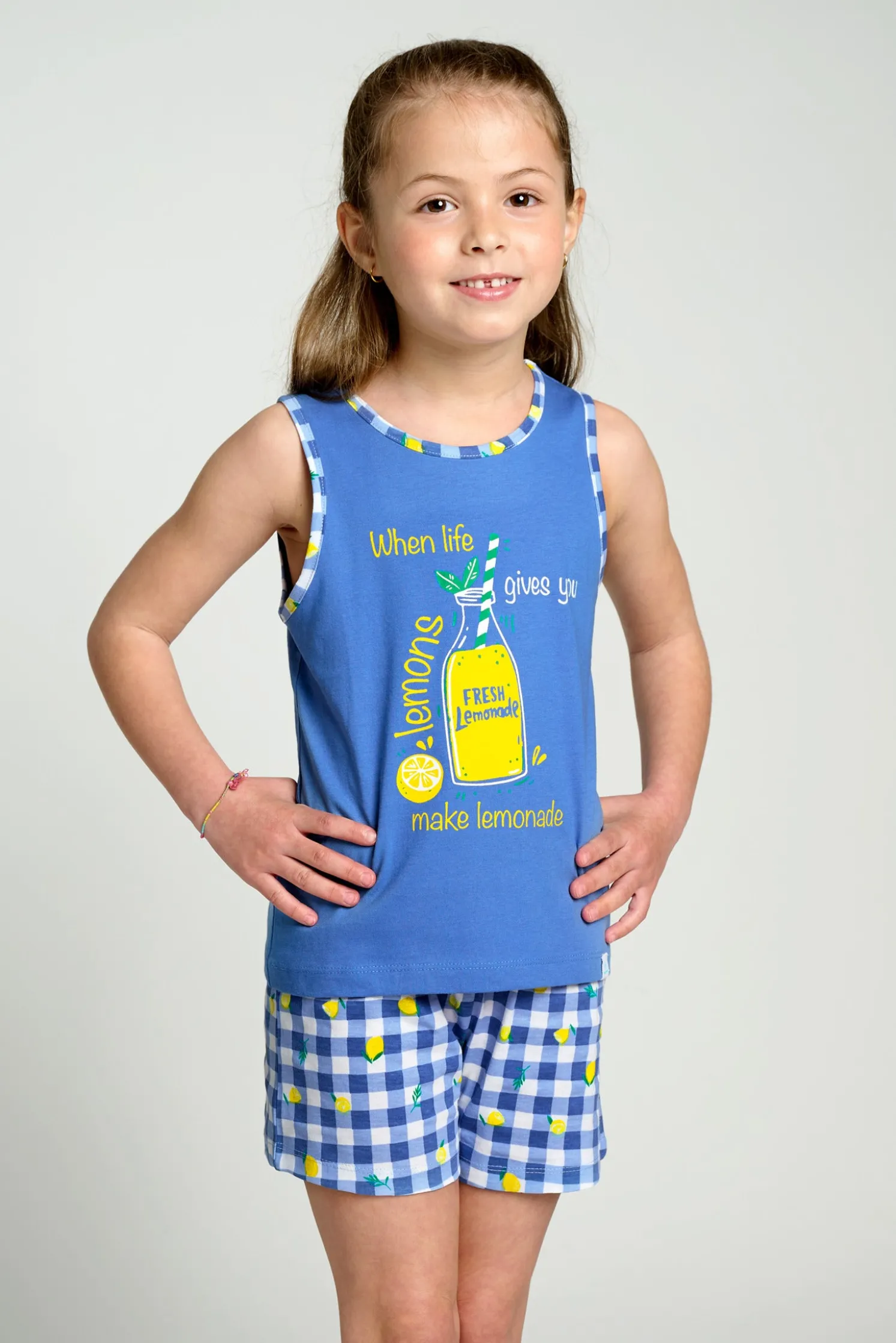 Pijama infantil corto tirantes algodón Lemonade | MUYDEMI