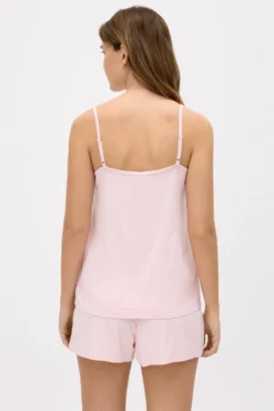Pijama ligero camiseta tirantes y pantalón corto rosa