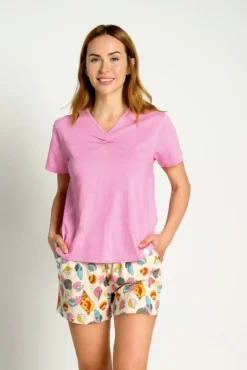 Pijama mujer corto algodón Seashell | MUYDEMI