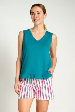 Pijama mujer corto tirantes algodón rayas | MUYDEMI
