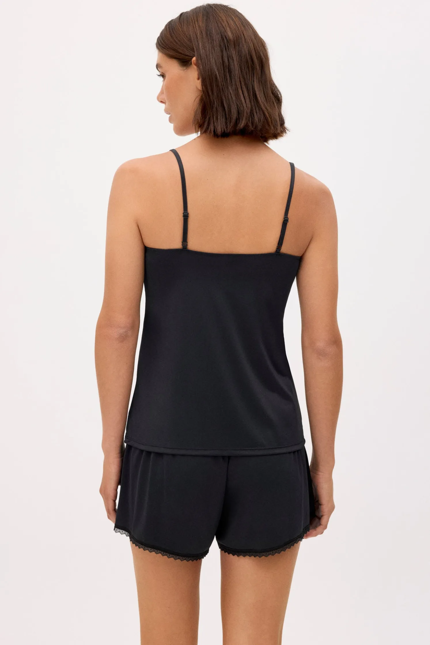 Pijama tirantes negro encaje negro