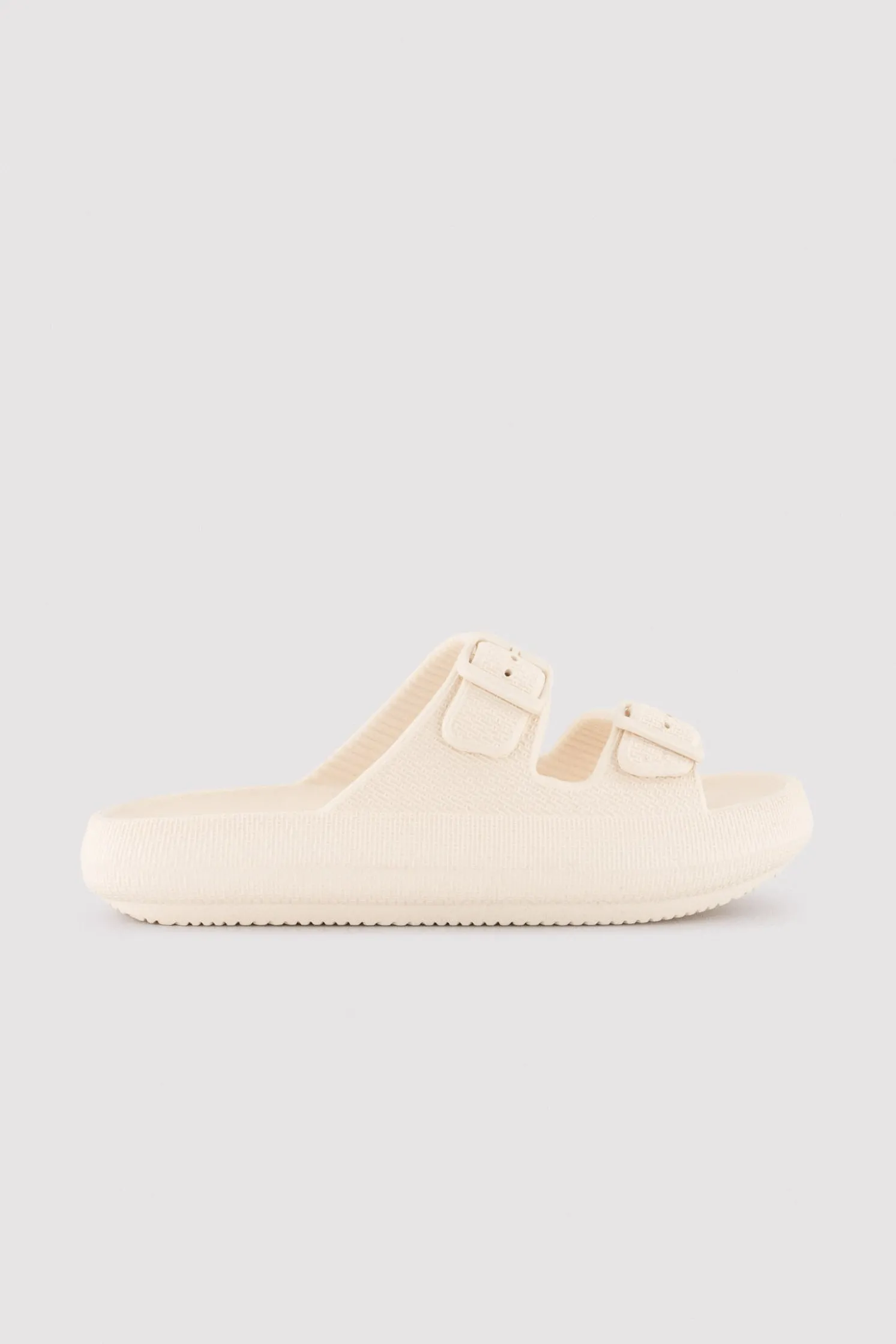 Sandalias de playa hebillas antideslizantes extra comfort marfil
