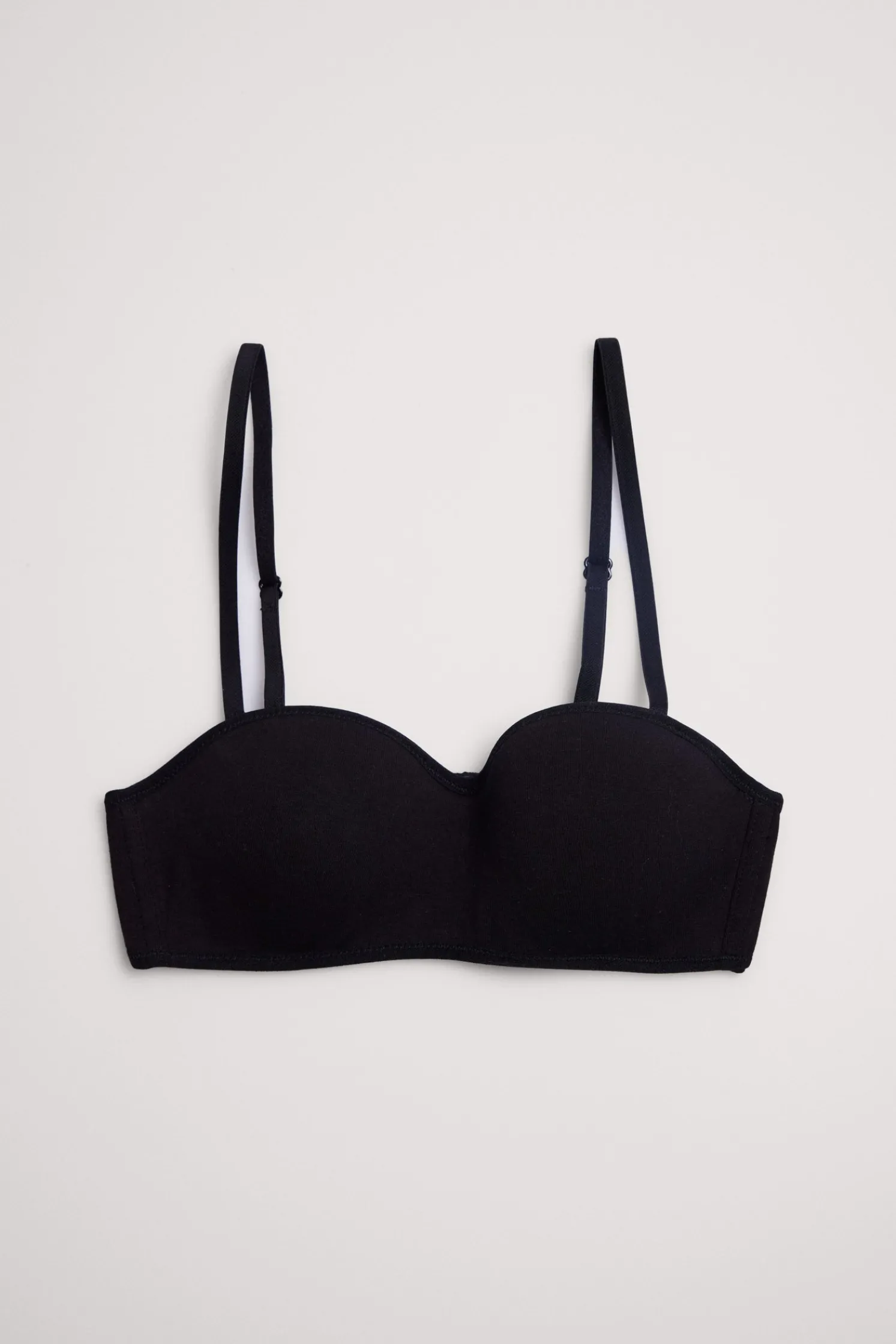 Sujetador bandeau juvenil negro