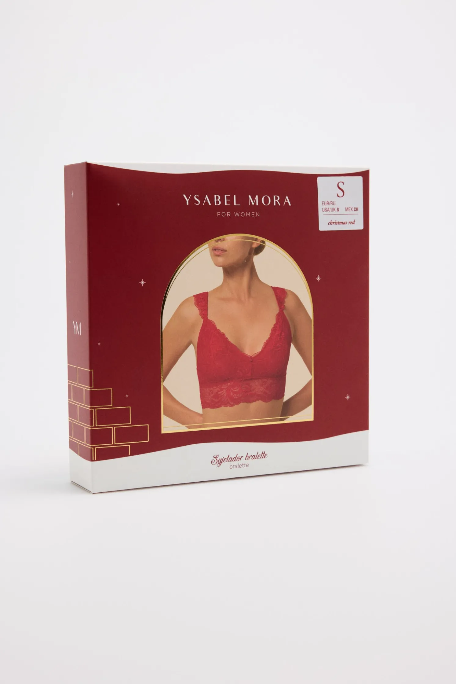 Sujetador bralette sin aro sin relleno rojo
