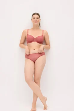 Sujetador capacidad con aro con relleno plumeti rosa