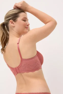 Sujetador capacidad con aro con relleno plumeti rosa