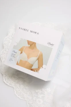 Sujetador con aro con relleno encaje blanco Paola | Colección Novia