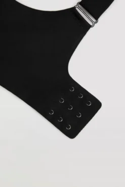 Sujetador sin aro con tirantes anchos y push-up ligero negro