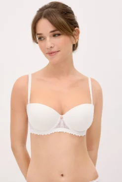 Sujetador sin tirantes encaje blanco Megan | Colección Novia