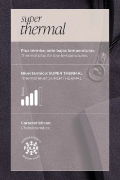 SUPER TÉRMICO Chaqueta polar hombre negro