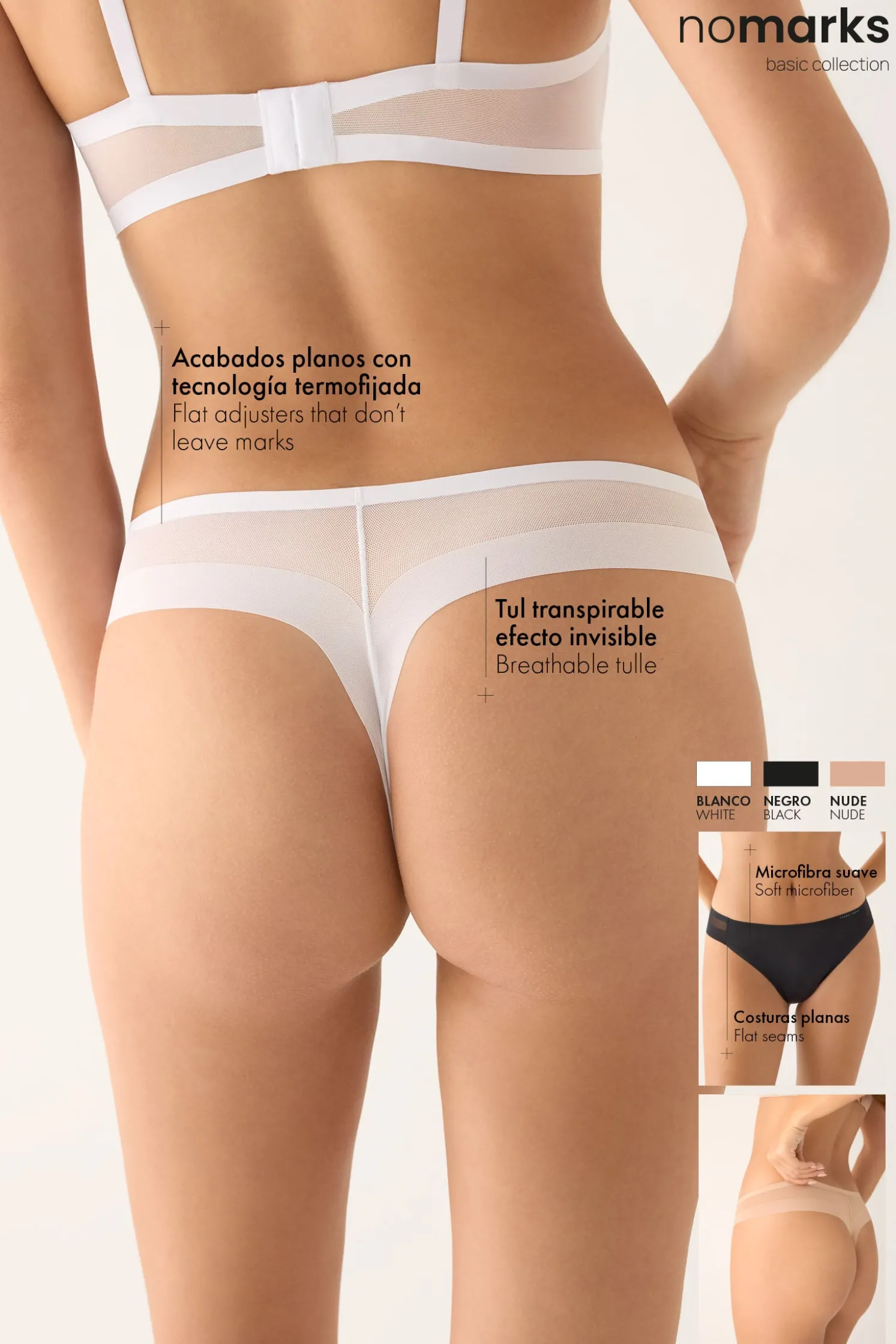 Tanga nomarks blanco | Paula Echevarría