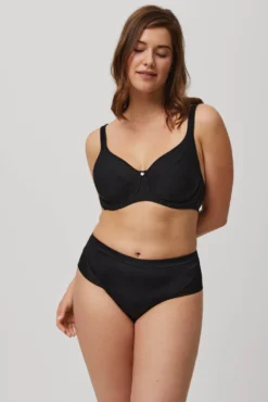 Tanga talle alto microfibra negro