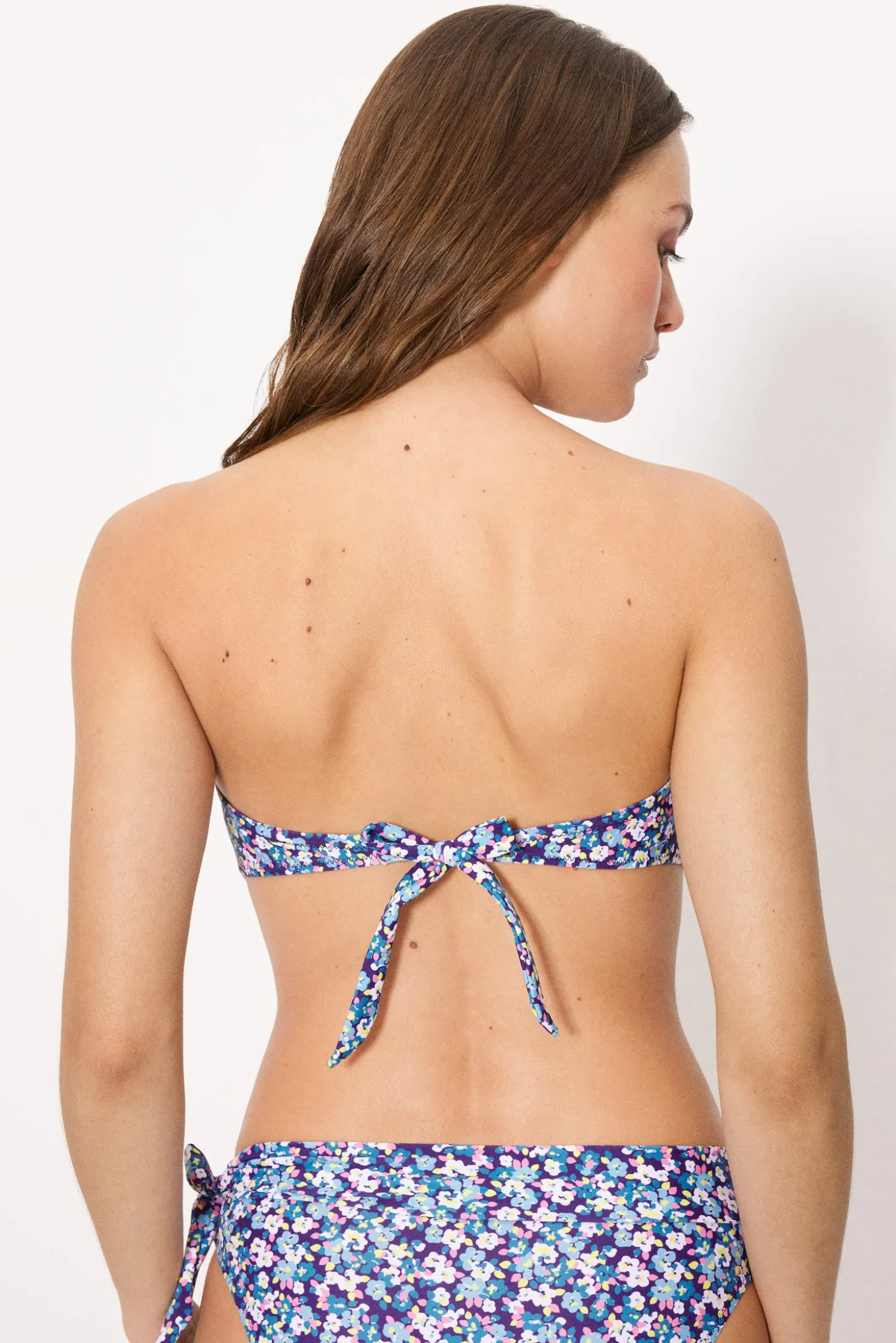 Top bikini bandeau liberty azul copa B