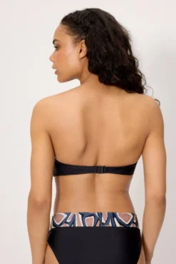 Top bikini bandeau negro copas C y D