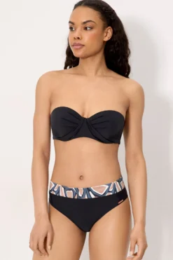 Top bikini bandeau negro copas C y D