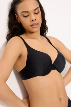 Top bikini con aro negro copa B