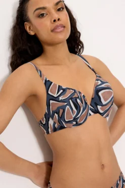 Top bikini estampado copa C